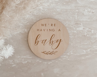 We're Having A Baby - Baby Announcement - Pregnancy Announcement - Baby Milestone Card - Mom To Be - Baby Boy - Baby Girl - New Baby