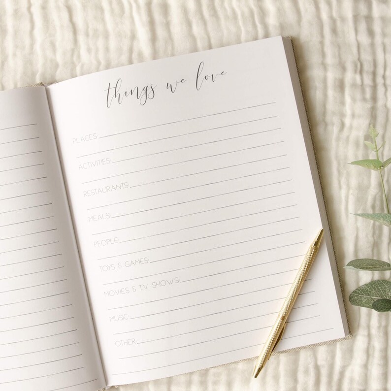 Family Keepsake Journal Grey Linen Family Memory Book Etsy