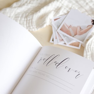 Classic White Baby Memory Book Baby Journal Pregnancy Journal Hello Little Love Newborn First Five years Gift image 9