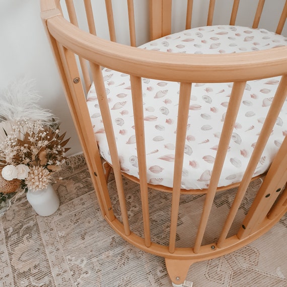 Sea Shell Bamboo Jersey Bassinet Sheet Table A Langer Etsy France
