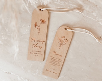 Wooden Bookmark - Mothers Day - Gift for Grandparent - Unique Gift - Personalised