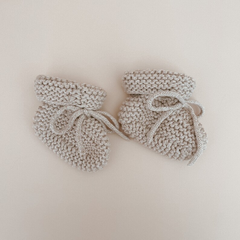 Knitted Booties Newborn-6M Baby Socks Newborn Baby Announcement Outfit Heirloom Knit Clothing Baby Boy or Girl 4 colours available image 3