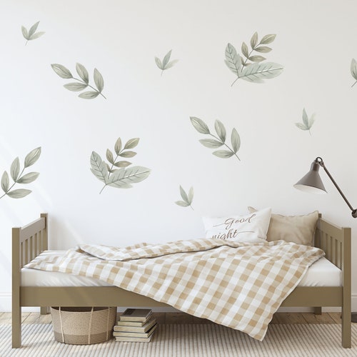 Greenery Fabric Wall Sticker Wall Decals Removable and Etsy