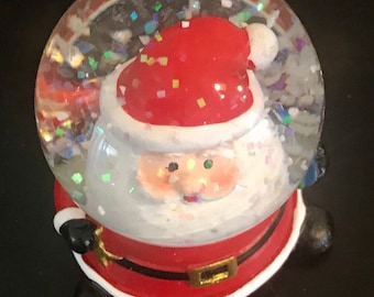Christmas snow globe, Santa water globe, shake to see a snowfall! Christmas stocking stuffer, Christmas decor, perfect Christmas gift!
