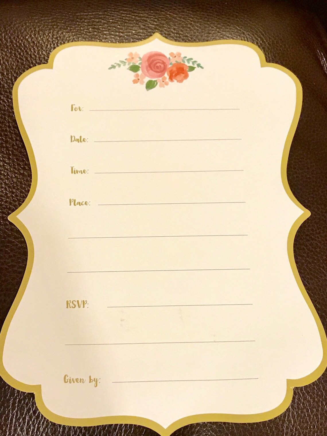 8 Bridal Shower Invitations With Envelopes Blank Spaces Etsy UK