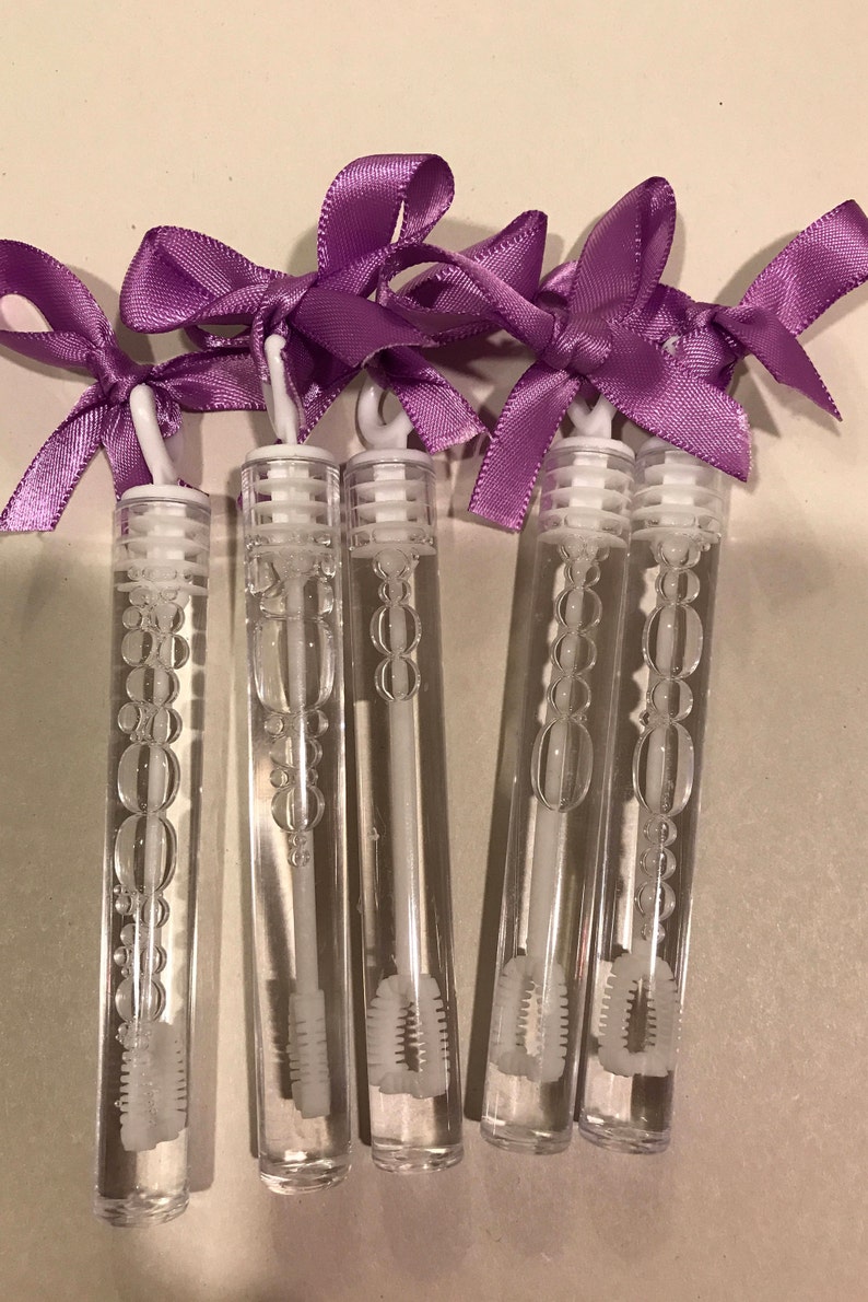 Filled Wedding Bubbles Wedding Favors Ribbons Tied in Bows Etsy