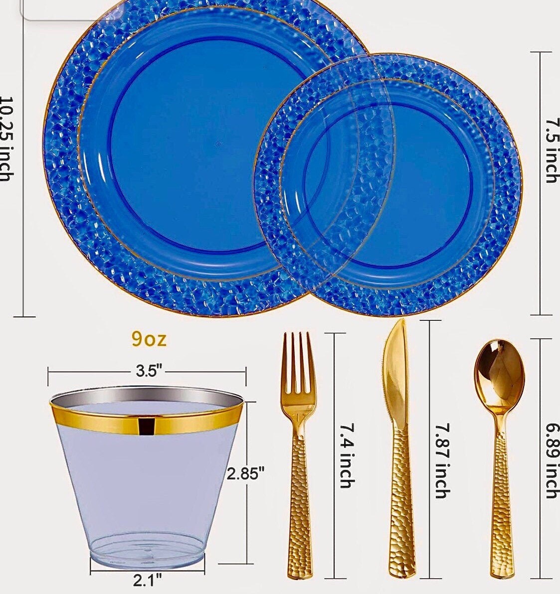 Blue disposable plates hotsell