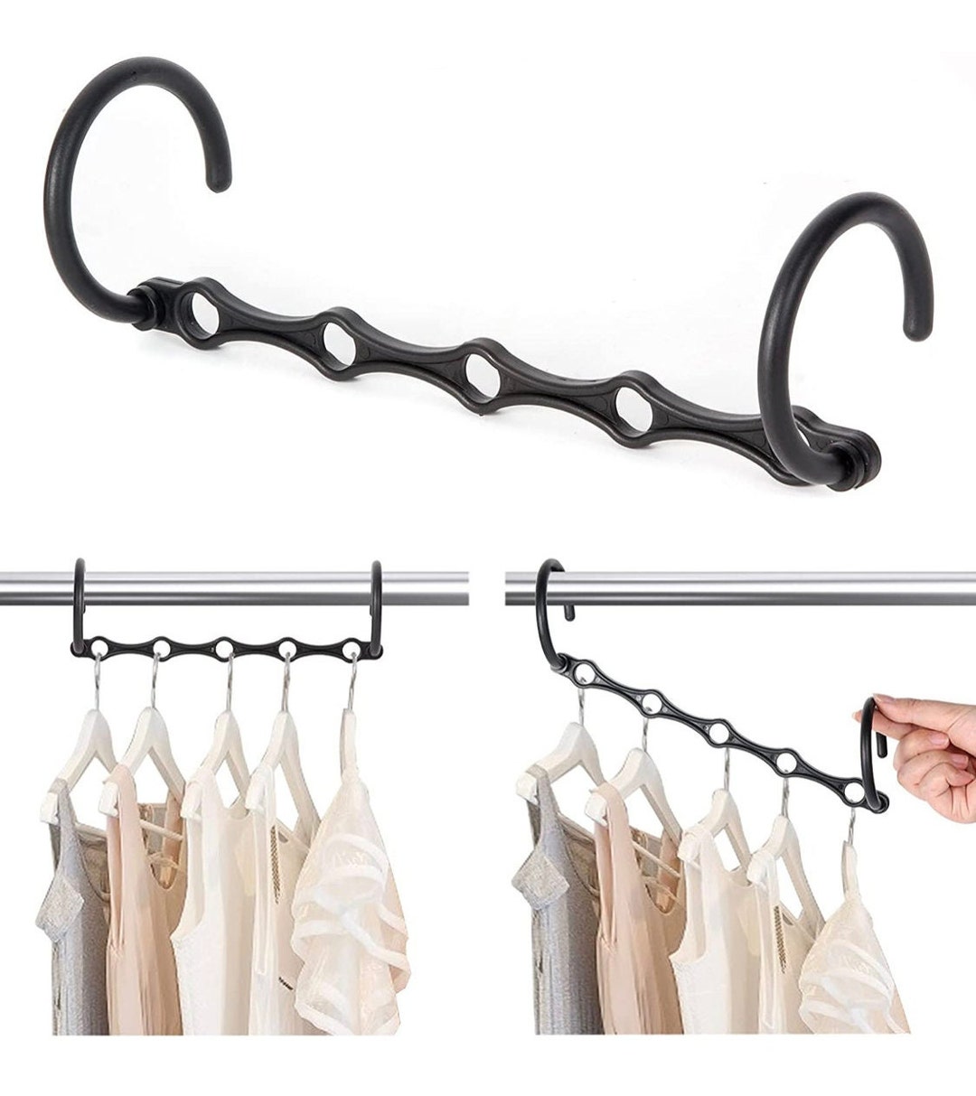 Clothes Hangers Space Saving Cascading Plastic Hanger Organizer Magic  Hangers Closet Space Saver, 8 Pack