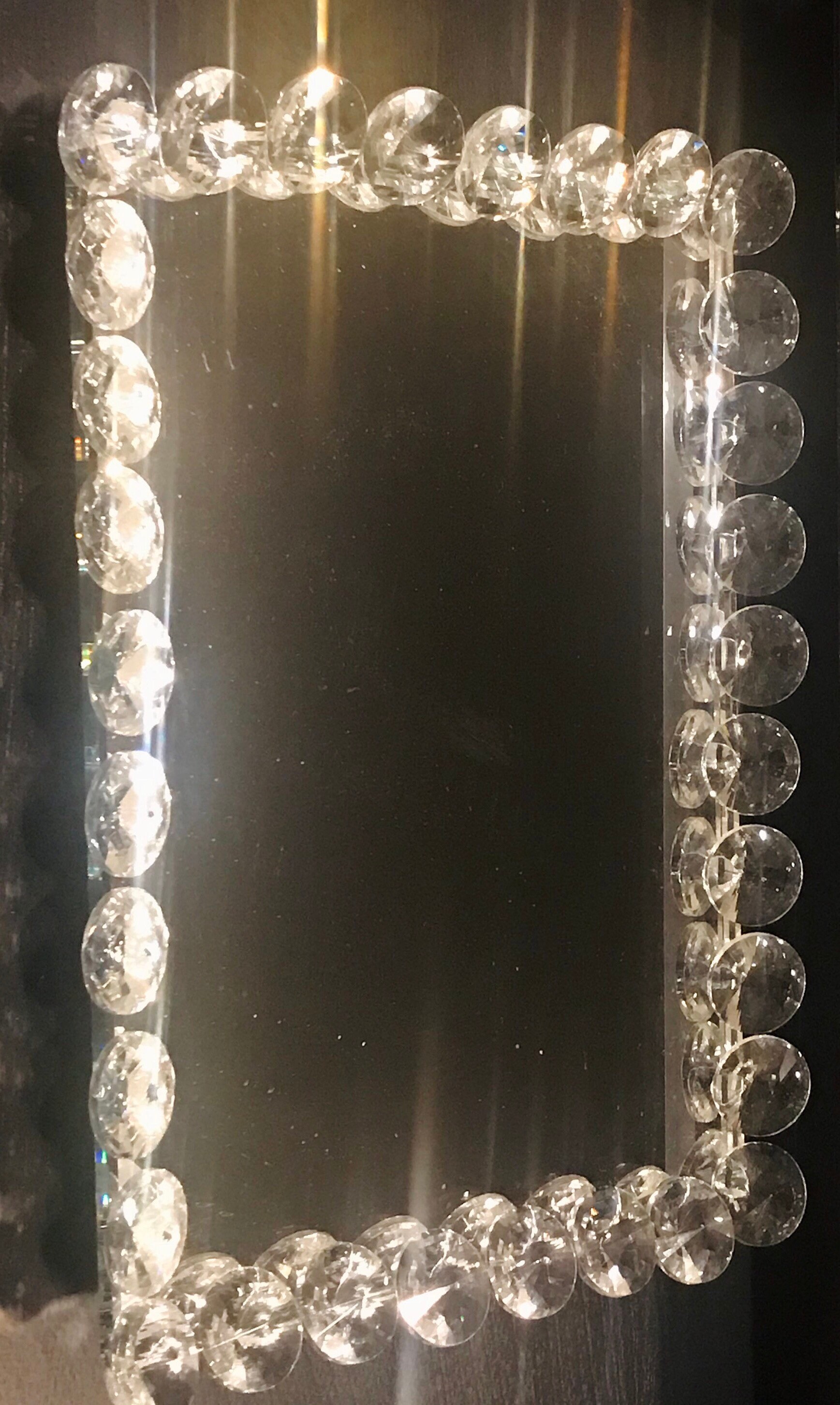 Rectangular mirror framed in crystals unique stunning Etsy