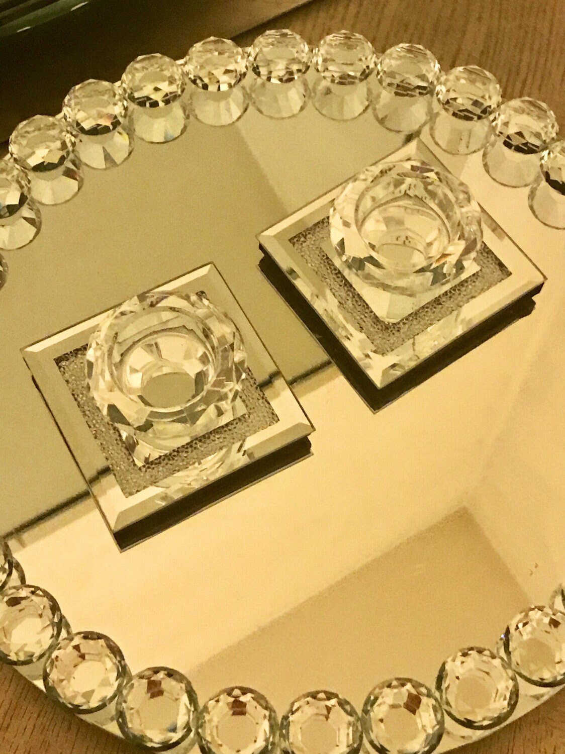 Crystal Candle Holders Pair of Glass Candle Holders Will Hold Etsy