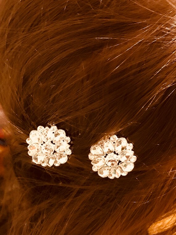Two Gorgeous Sparkly Bridal Hair Pins Brides Wedding Etsy