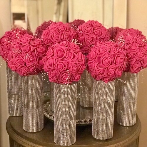 6 Beautiful Flower Kissing Balls in Red Black or Color of Etsy