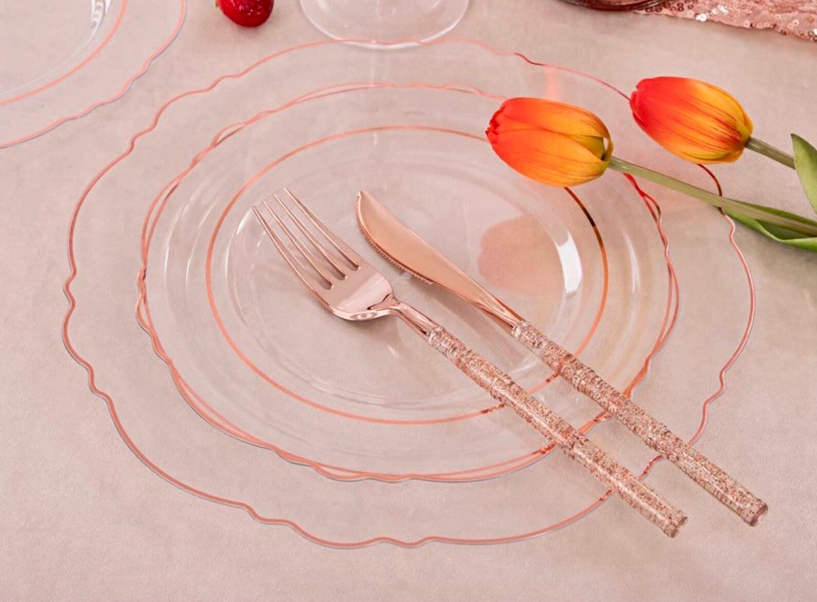 Disposable 150 Piece Elegant Pattern Dinnerware and Flatware Etsy
