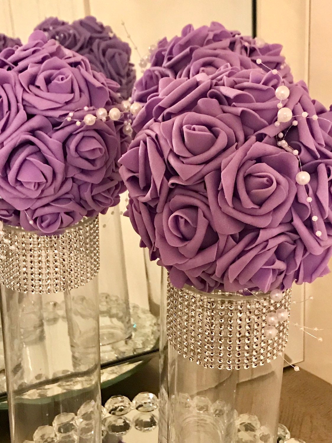 6 Flower Kissing Balls in Purple or Color of Your Choice With Etsy