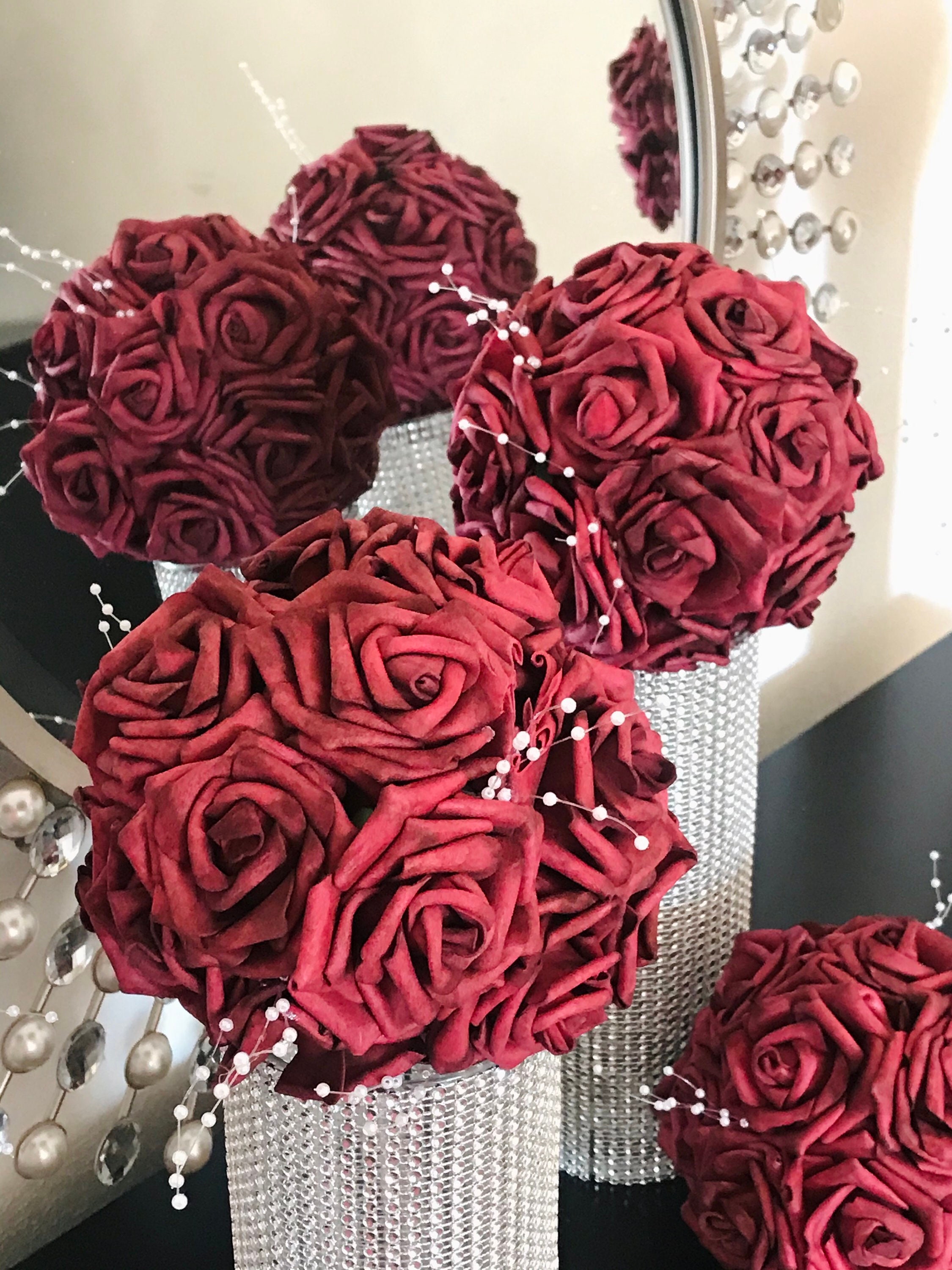 6 Flower Kissing Balls Pomanders Color of Your Choice With Etsy