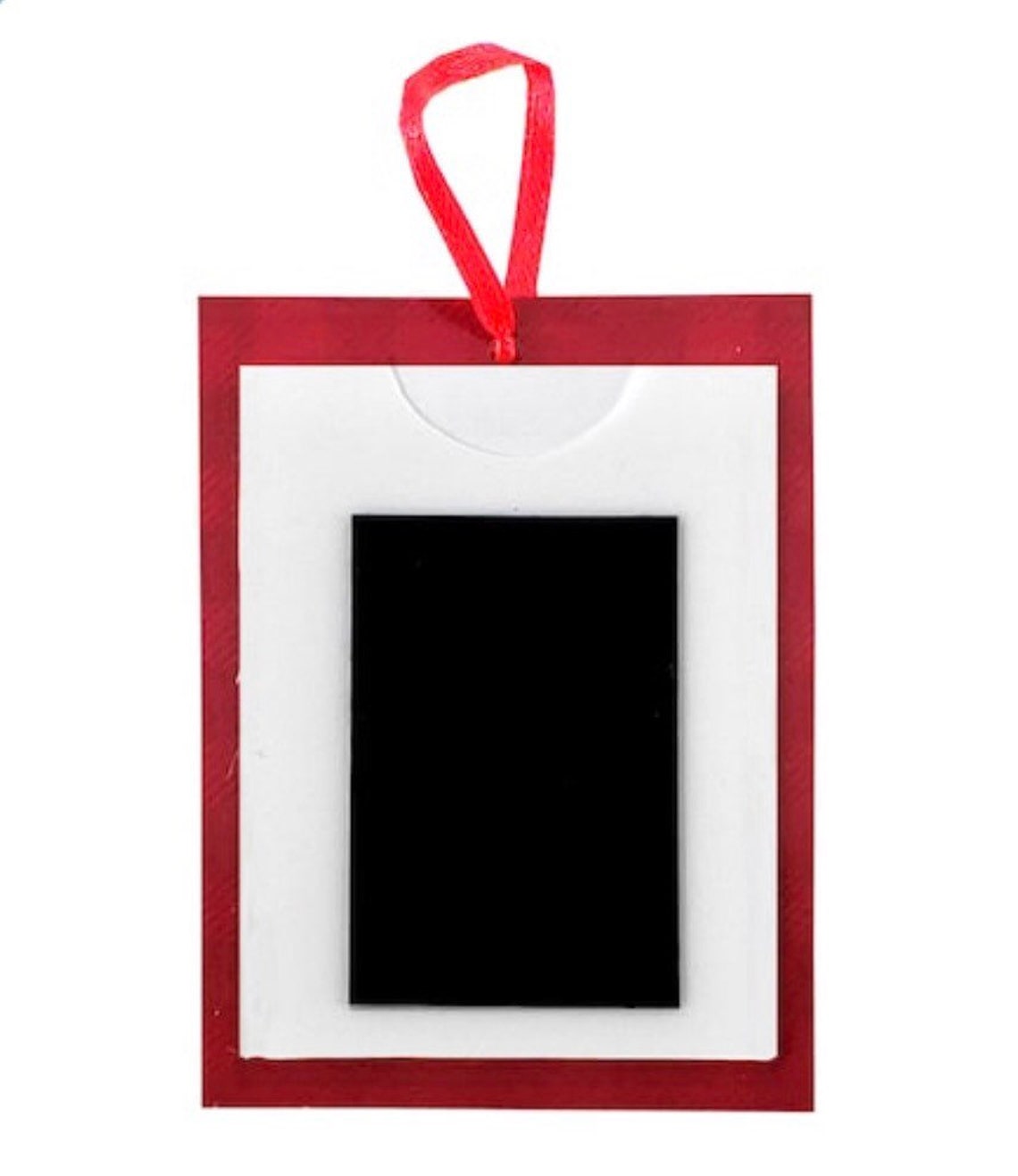 Ornament Picture Frame Christmas Tree Ornament Red and Black Etsy