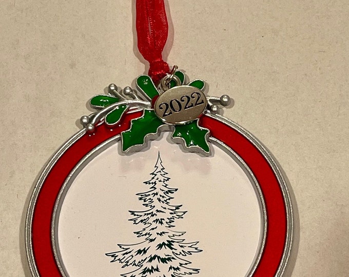 Christmas Tree Ornament 2022 Picture Frame Ornament Personalized With a