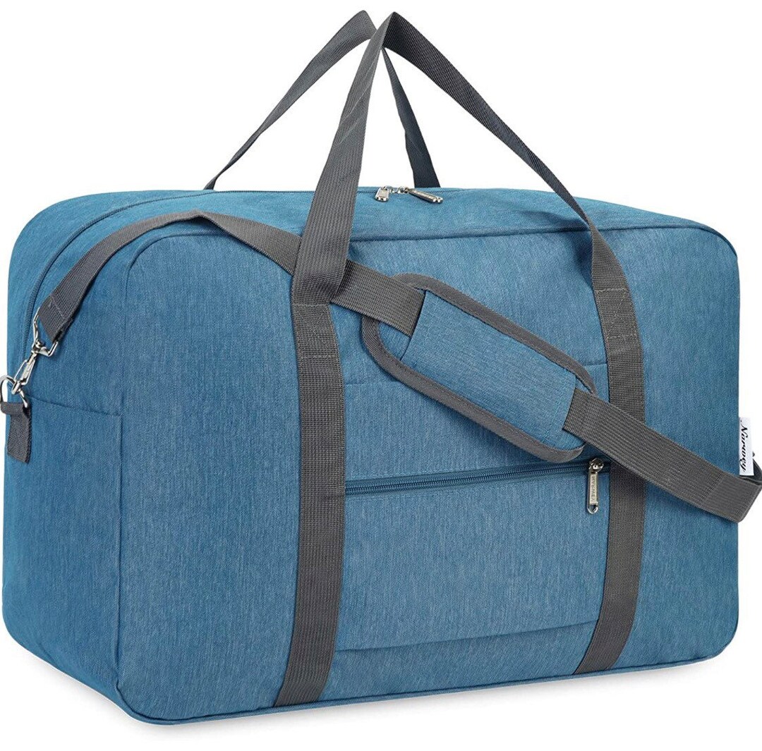 Large Duffle Travel Bag Fits Under Airline Seat, Slides Over Luggage