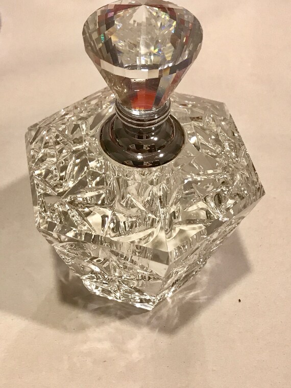 Cut Crystal perfume bottle replica NEW CLEAR CRYSTAL CUT PERFUME