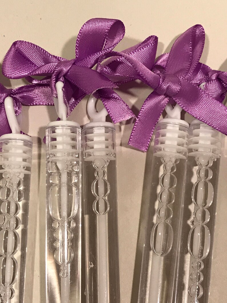 Filled Wedding Bubbles Wedding Favors Ribbons Tied in Bows Etsy