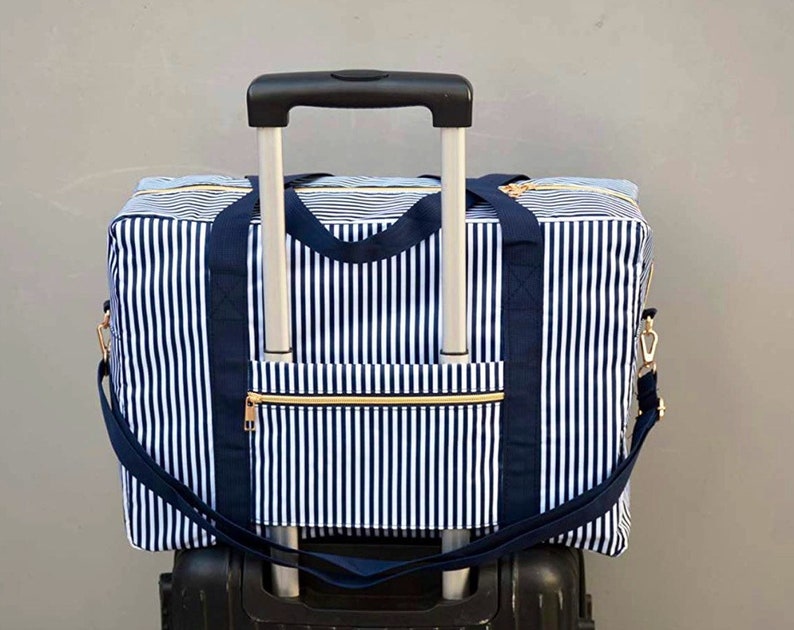 Large Duffle Travel Bag Fits Under Airline Seat Slides Over Etsy