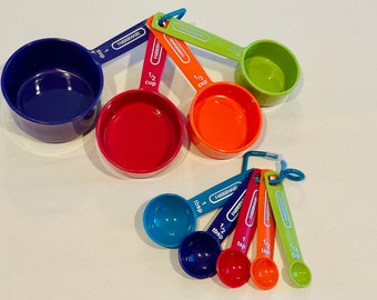 Measuring Cup Set Bright Colorful Kitchen Essentials 