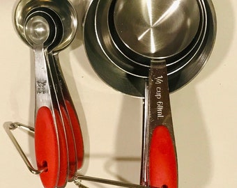 Measuring cup set and measuring spoon set. kitchen essentials, Beautiful as well as useful! Great Gifts for any occasion!