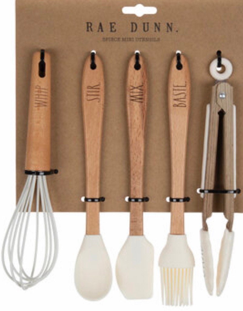 Rae Dunn White Christmas Measuring Cups with Baking Set Spatula and Whisk