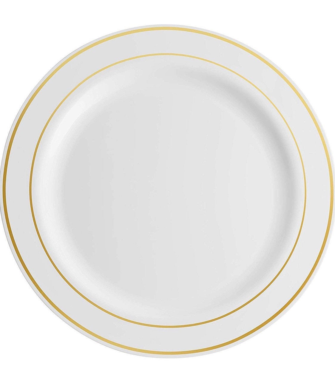 Classic Disposable Buffet Plates or Dessert Plates, Plastic Round