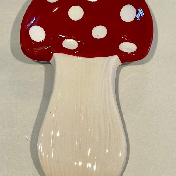Mushroom spoon rest Add a vibrant touch to your kitchen counter with this ceramic essential! Great Gift!
