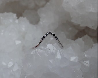 Diamond Accent Curved Wedding Band