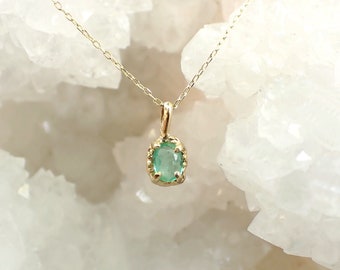 14k Emerald Necklace