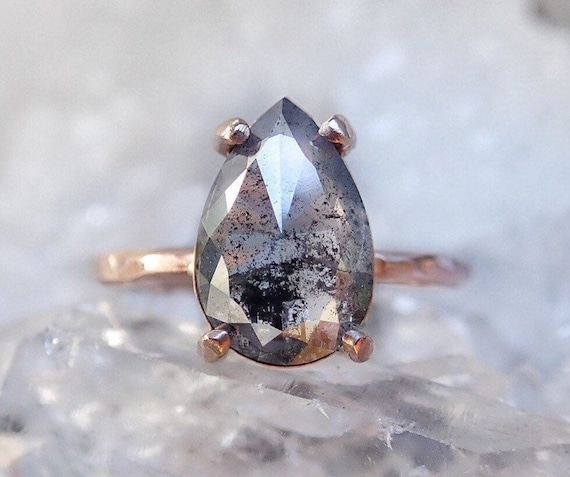 Salt and pepper diamond ring rose gold new arrivals
