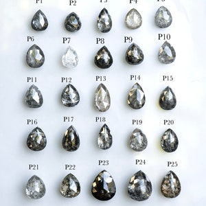 Custom: Pear Salt and Pepper Diamond Ring