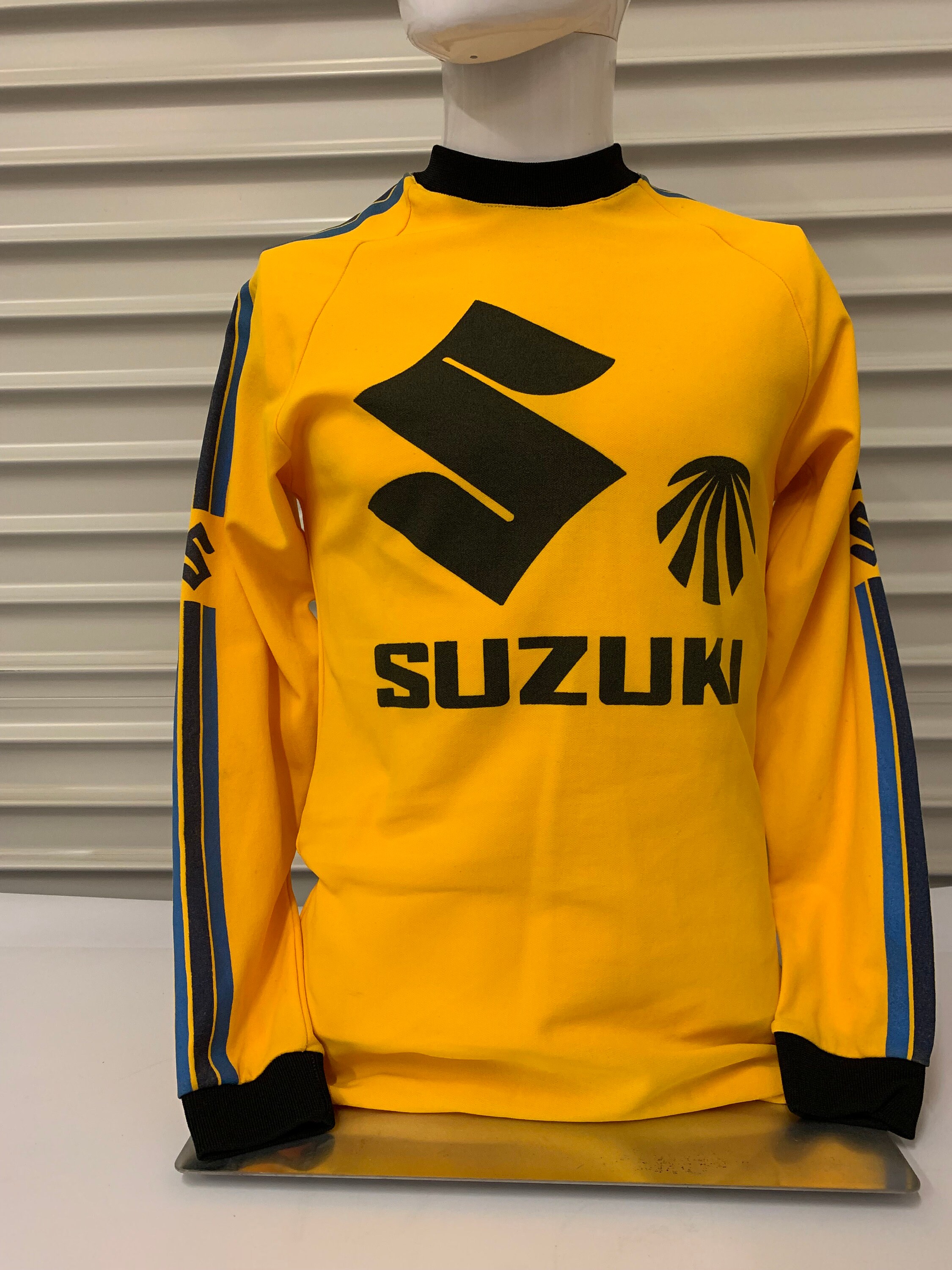 StiffieBrand Vintage Suzuki Motocross Jersey SM L/Sleeve MX Dirt Bike Made USA Racing Suzuki