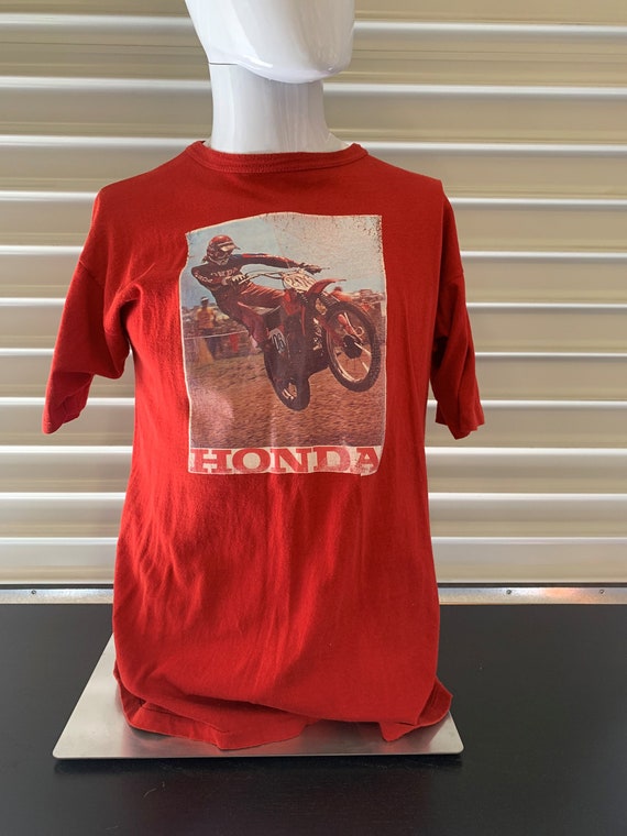Vintage Honda Motocross T shirt Etsy