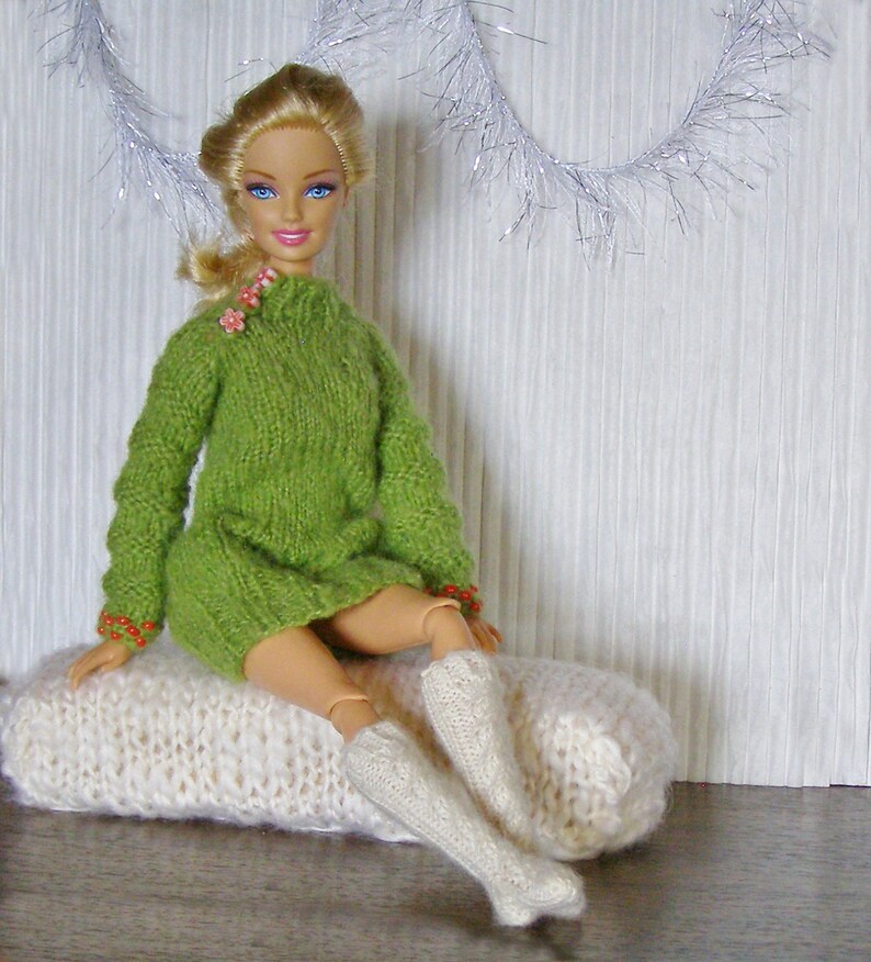 Barbie doll long socks 12 inch knee socks wool tube socks | Etsy