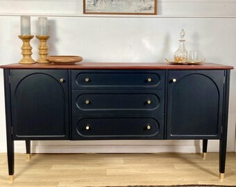 Mid Century Gplan Sideboard Painted Black