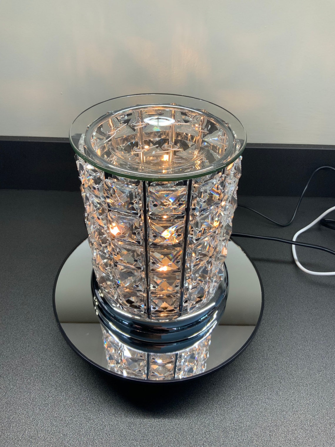 Crystal Wax Burner Touch lamp Electric wax melt burner wax Etsy