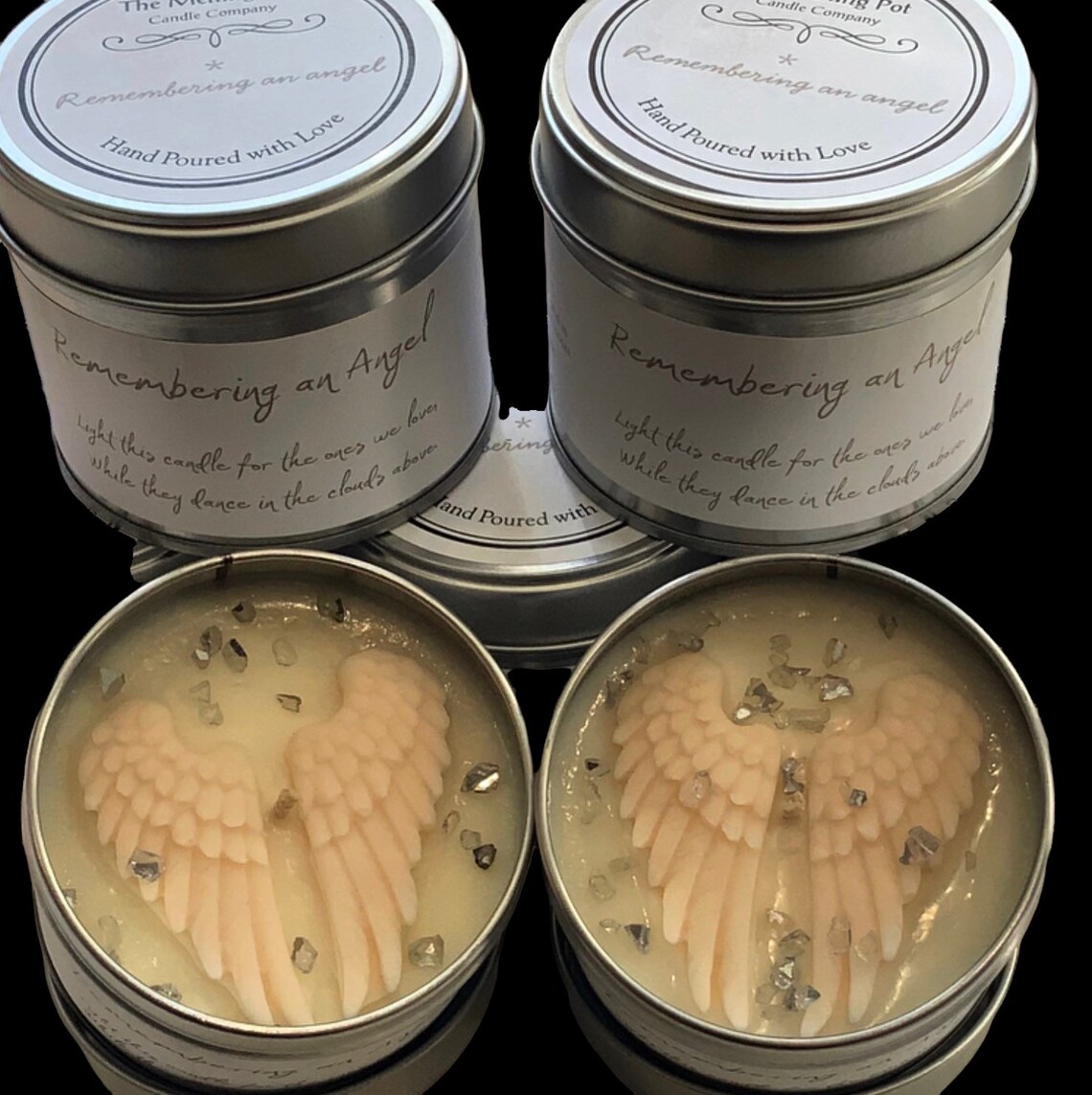 Angel Candle Angel Wings Remembering an Angel Memorial Etsy UK