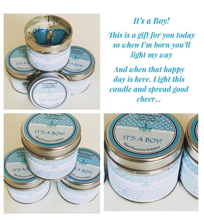 Baby Boy candle New Baby Boy Gift Baby Powder Candle Etsy