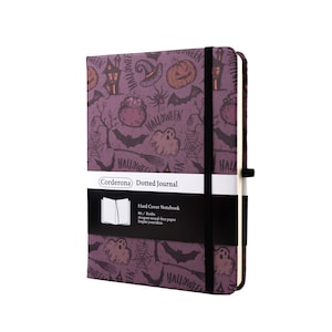 B6 Halloween Bullet Dot Grid Journal Hard Cover Elastic Band 160gsm Dotted Notebook