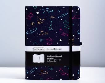 B6 160gsm Bullet Dot Grid Journal Kolorowy Zodiak Twarda okładka Kropkowany/liniowany notatnik