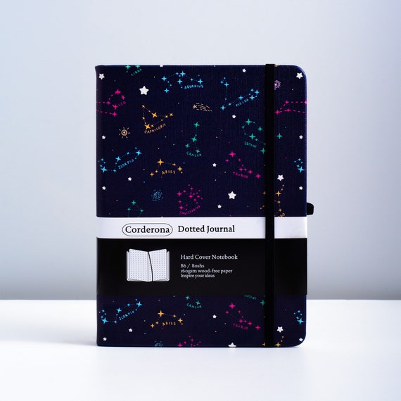 B6 160gsm Bullet Dot Grid Journal Colorful Zodiac Hard Cover Dotted / Lined Notebook