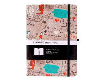 Valentine's Day A5 Bullet Dotted Journal: Hard Cover Dot Grid Notebook