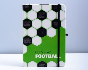 Football Quotes Lined Journal PU Elastic Band Office A5 Hardcover Ruled Executive Notebook