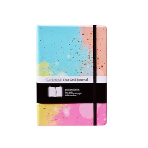 A5 Love Bubble Bullet Dot Grid Journal Hard Cover PU Elastic Band Travel Dotted Notebook