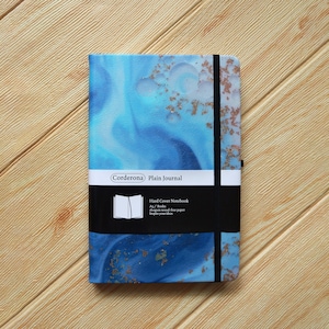 A5 Meer Strand Schlicht Notizbuch PU elastisch Band Reise Hardcover Blank Journal
