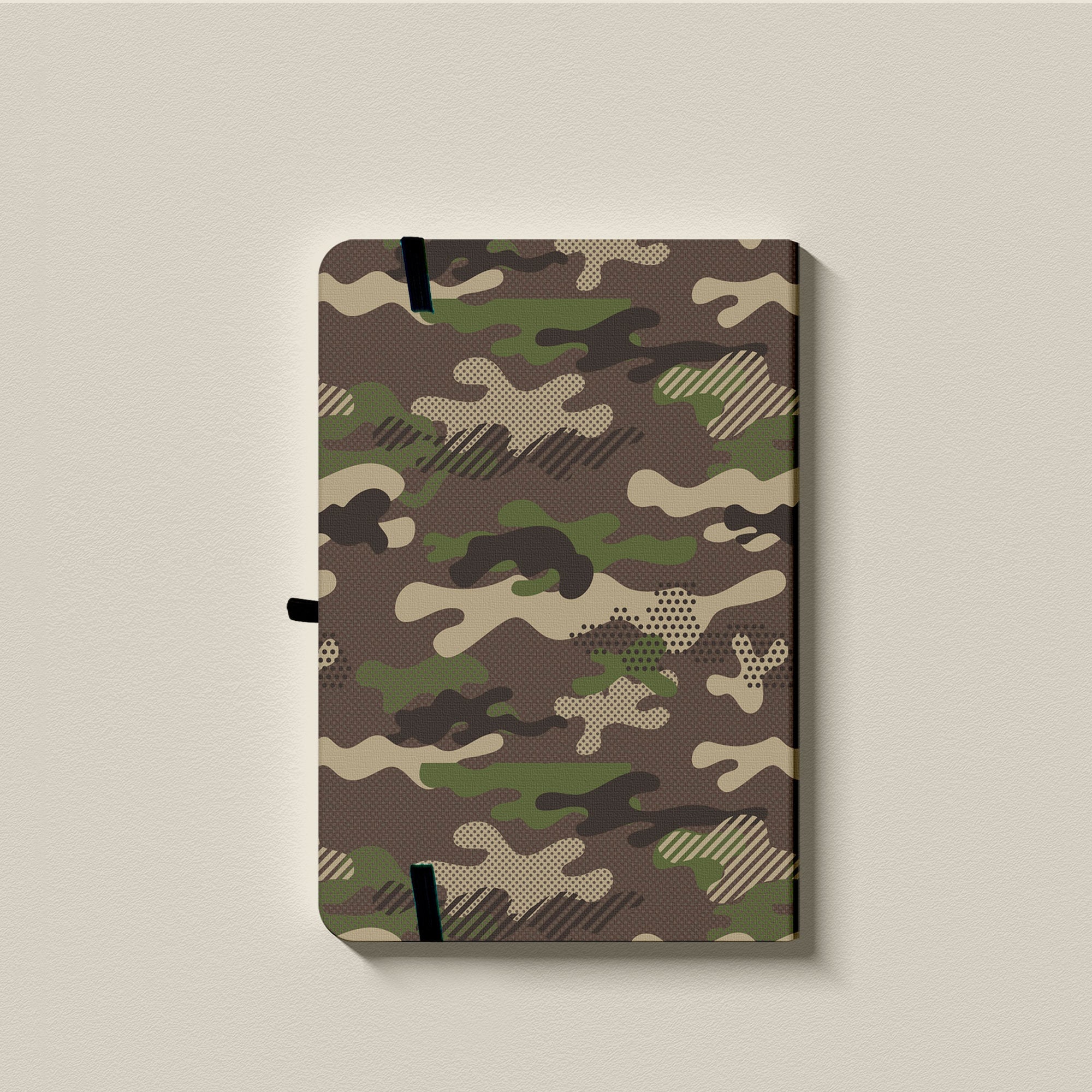 ジャンクジャーナル◇t43 Camouflage Lined Journal Elastic Band A5 100gsm Hard Cover
