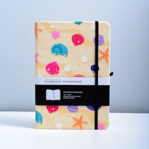 Summer Beach Bullet Dot Grid Journal Hard Cover A5 160gsm Ultra Thick Dotted Notebook